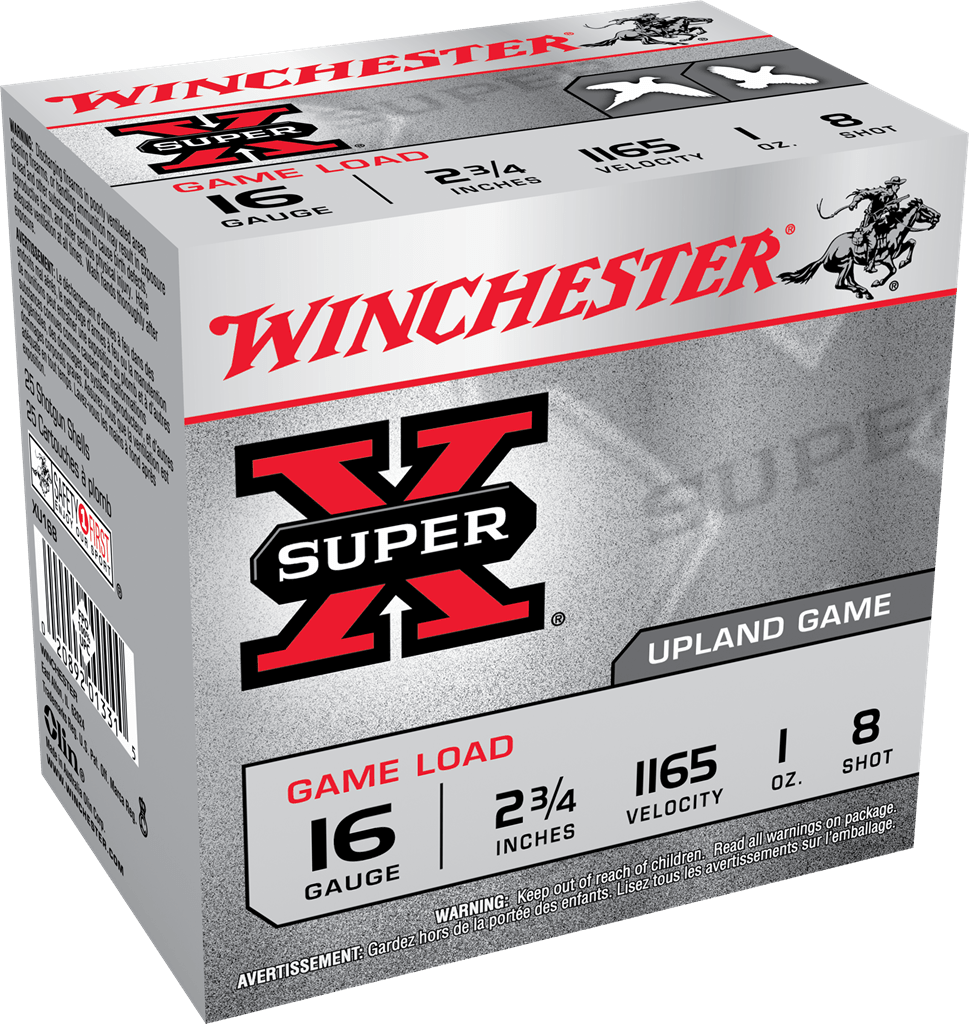Winchester Ammo Winchester Super-x Game Load 16 Ga. 2.75 In. 1 Oz. 8 Shot 25 Rd. Ammo