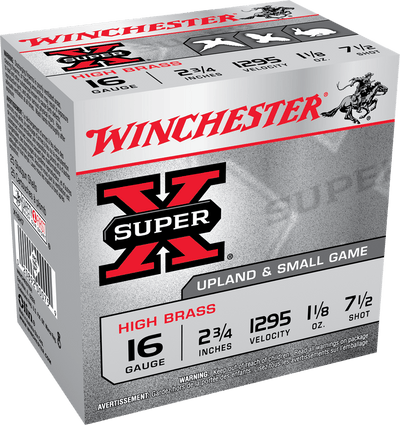 Winchester Ammo Winchester Super-x High Brass Heavy Game Load 16 Ga. 2.75 In. 1 1/8 Oz. 7.5 Shot 25 Rd. Ammo