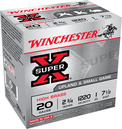 Winchester Ammo Winchester Super-x High Brass Heavy Game Load 20 Ga. 2.75 In. 1 Oz. 7.5 Shot 25 Rd. Ammo