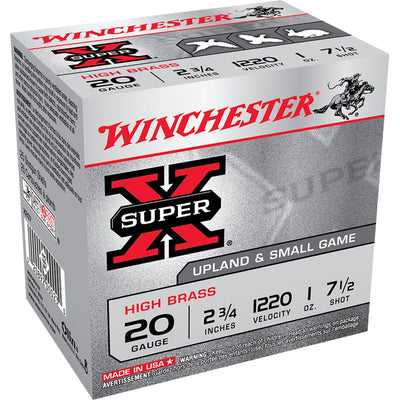Winchester Ammo Winchester Super-x High Brass Heavy Game Load 20 Ga. 2.75 In. 1 Oz. 7.5 Shot 25 Rd. Ammo
