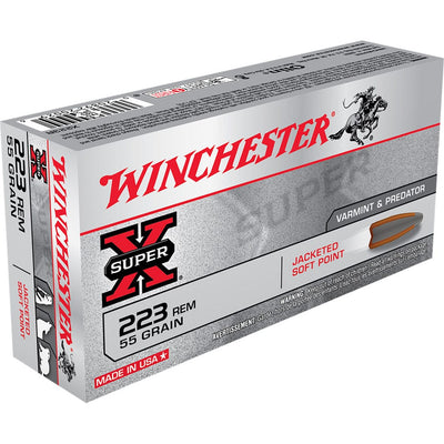 Winchester Ammo Winchester Super-x Rifle Ammo 223 Rem 55 Gr. Pointed Soft Point 20 Rd. Ammo