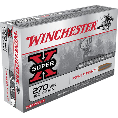 Winchester Ammo Winchester Super-x Rifle Ammo 270 Win 150 Gr. Power-point 20 Rd. Ammo
