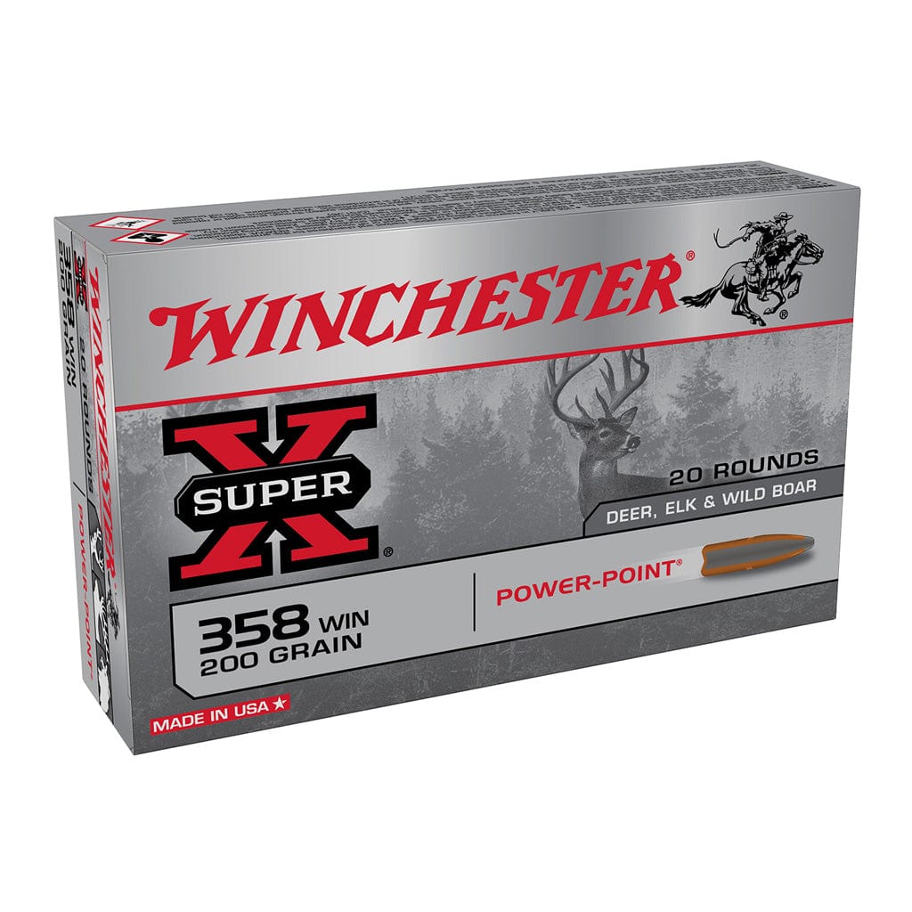 Winchester Ammo Winchester Super-x Rifle Ammo 358 Win. 200 Gr. Power Point 20 Rd. Ammo