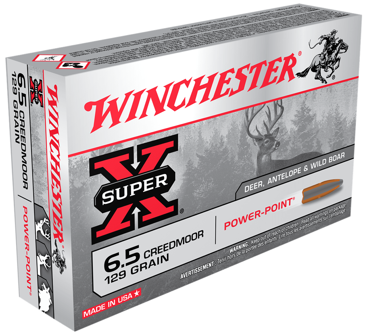 Winchester Ammo Winchester Super-x Rifle Ammo 6.5 Creedmoor 129 Gr. Power-point 20 Rd. Ammo