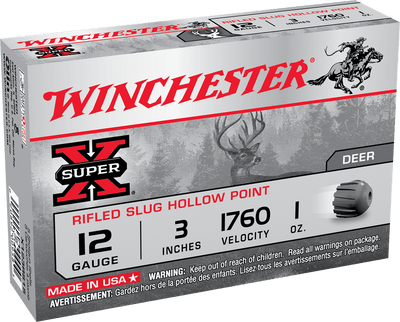 Winchester Ammo Winchester Super-x Rifled Slug Hp 12 Ga. 3 In. 1 Oz. Slug 5 Rd. Ammo