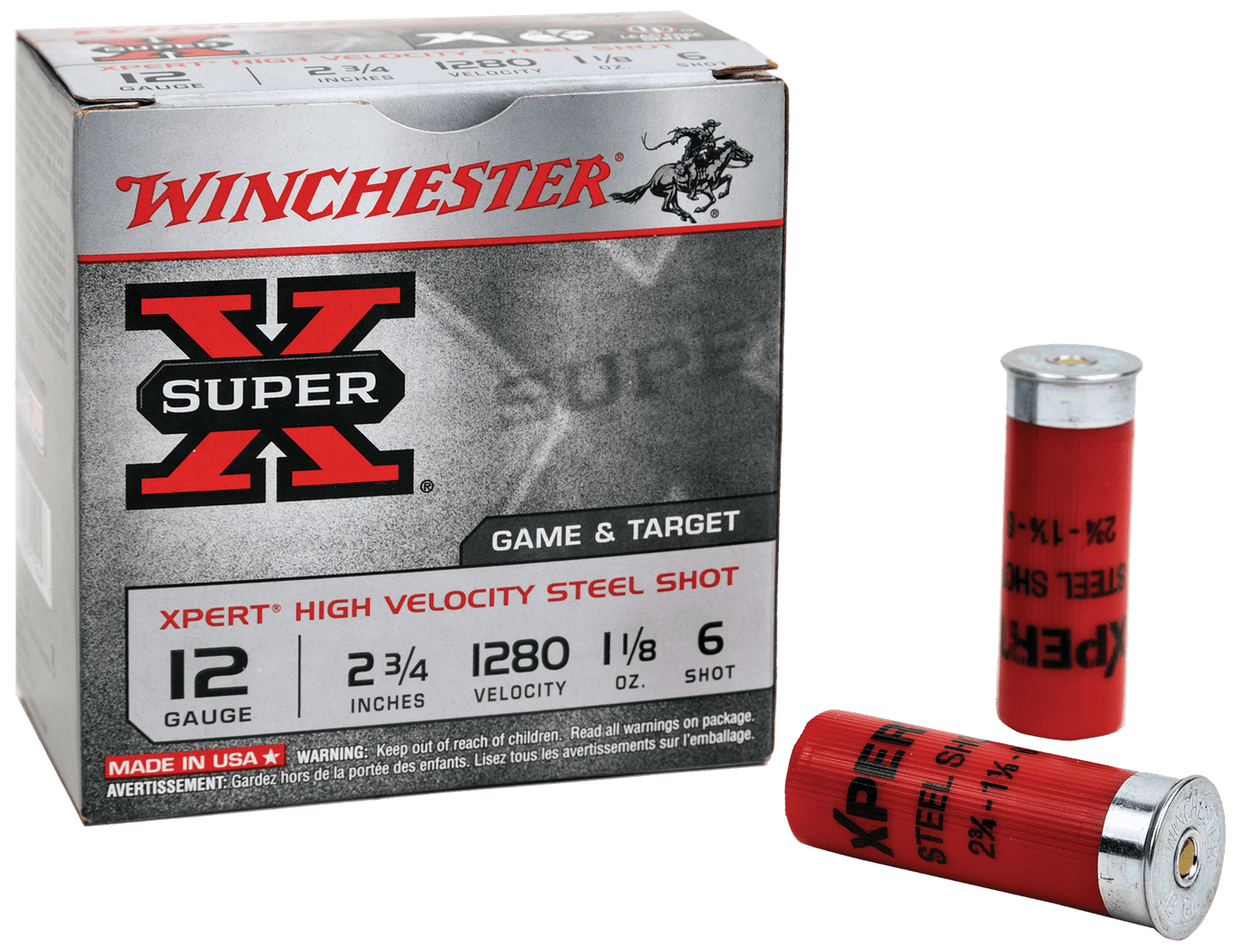 Winchester Ammo Winchester Super-x Xpert Hi-velocity Steel 12 Ga. 2.75 In. 1 Oz. 7 Shot 25 Rd. Ammo