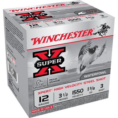 Winchester Ammo Winchester Super-x Xpert Hi-velocity Steel 12 Ga. 3.5 In. 1 3/8 Oz. 3 Shot 25 Rd. Ammo