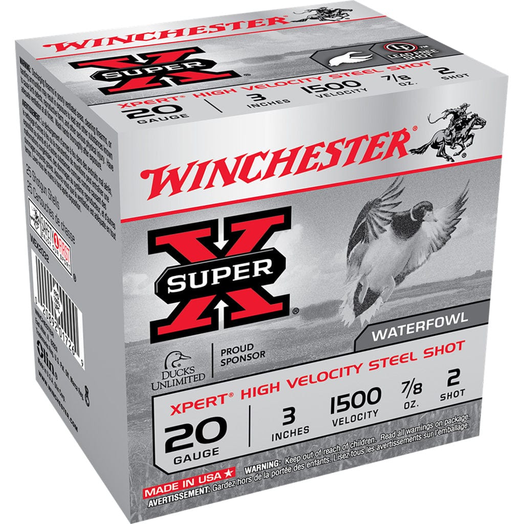 Winchester Ammo Winchester Super-x Xpert Hi-velocity Steel 20 Ga. 3 In. 7/8 Oz. 2 Shot 25 Rd. Ammo