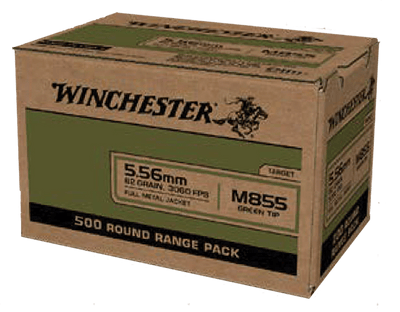 Winchester Ammo Winchester Usa M855 Rifle Ammo 5.56 62 Gr. Fmj 500 Rd. Ammo