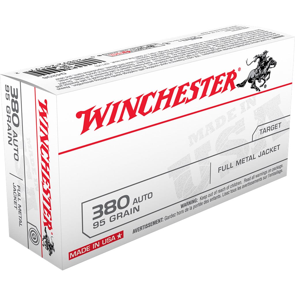 Winchester Ammo Winchester Usa Pistol Ammo 380 Acp 95 Gr. Full Metal Jacket 50 Rd. Ammo