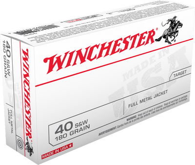 Winchester Ammo Winchester Usa Pistol Ammo 40 S&w 180 Gr. Full Metal Jacket 50 Rd. Ammo