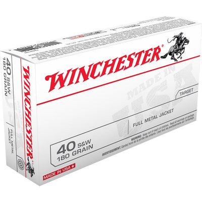 Winchester Ammo Winchester Usa Pistol Ammo 40 S&w 180 Gr. Full Metal Jacket 50 Rd. Ammo