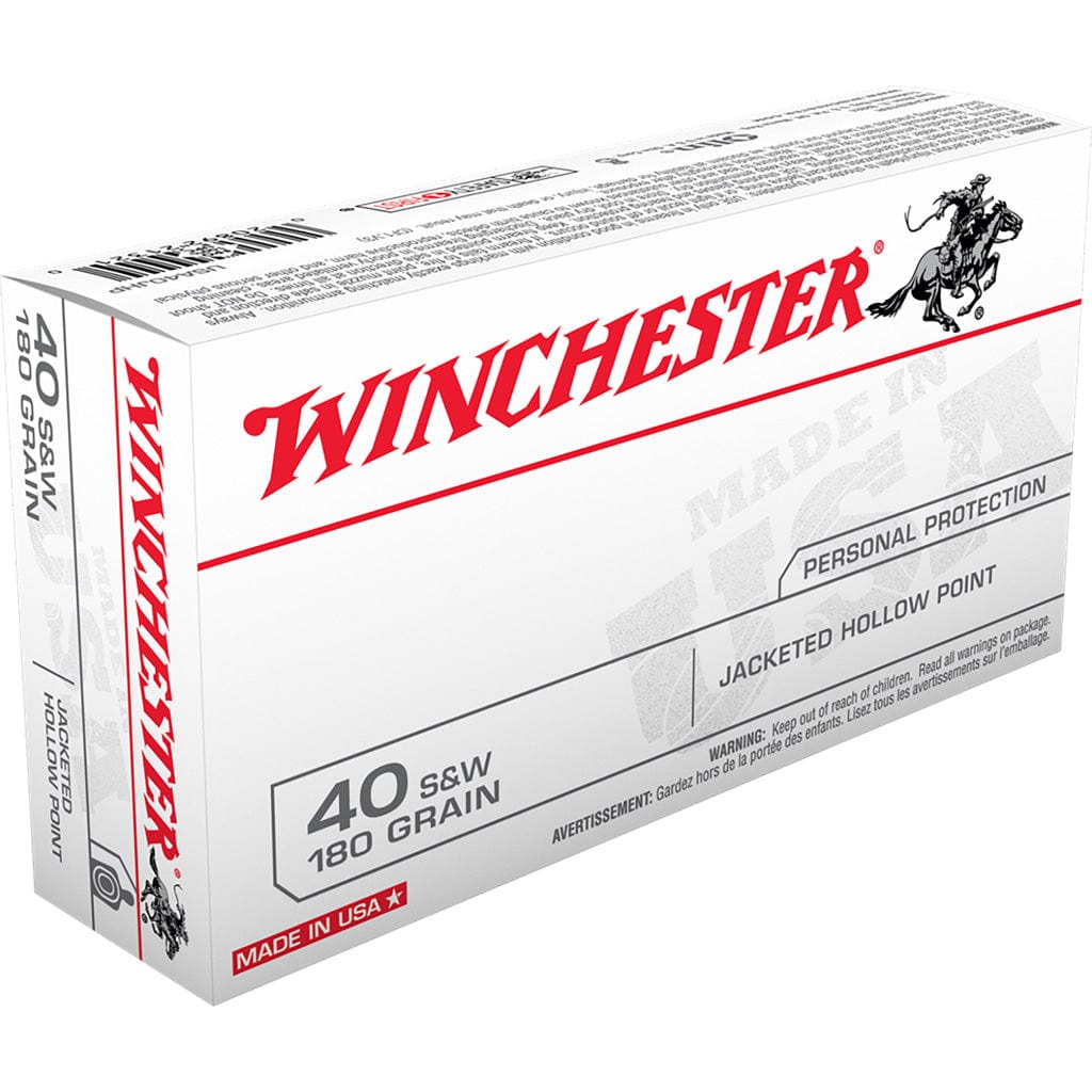 Winchester Ammo Winchester Usa Pistol Ammo 40 S&w 180 Gr. Jacketed Hp 50 Rd. Ammo