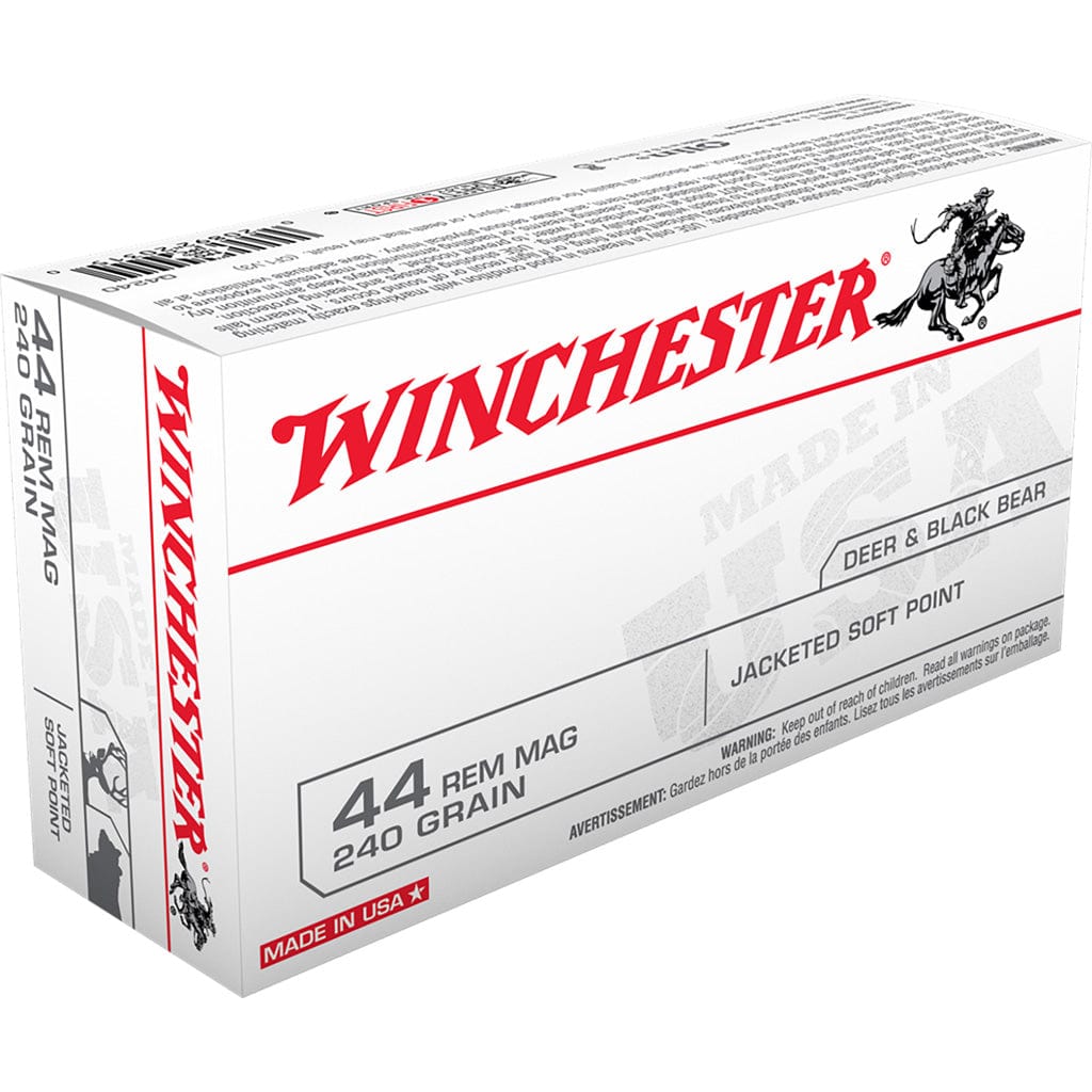 Winchester Ammo Winchester Usa Pistol Ammo 44 Rem Mag 240 Gr. Jacketed Soft Point 50 Rd. Ammo