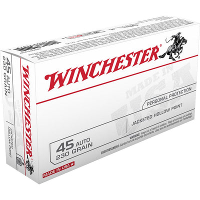 Winchester Ammo Winchester Usa Pistol Ammo 45 Acp 230 Gr. Jacketed Hp 50 Rd. Ammo