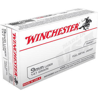 Winchester Ammo Winchester Usa Pistol Ammo 9mm 147 Gr. Fmj Flat Nose 50 Rd. Ammo