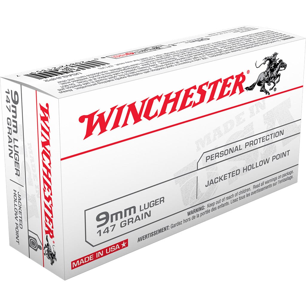Winchester Ammo Winchester Usa Pistol Ammo 9mm Luger 147 Gr. Jacketed Hp 50 Rd. Ammo