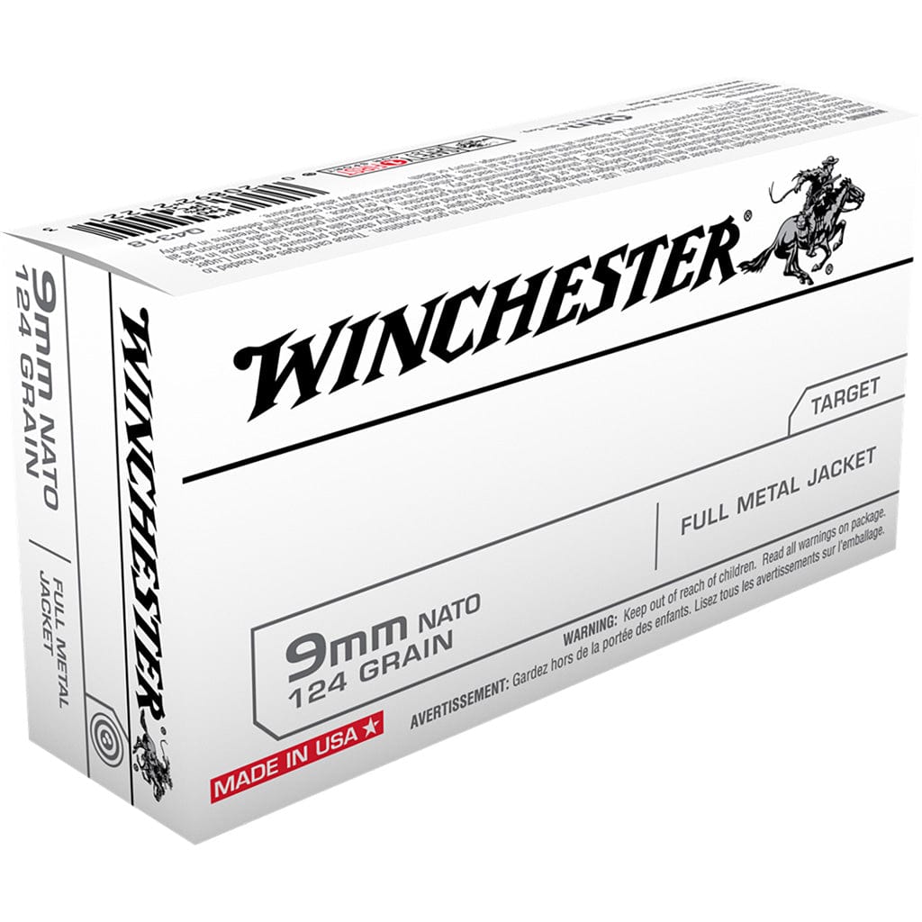 Winchester Ammo Winchester Usa Pistol Ammo 9mm Nato 124 Gr. Full Metal Jacket 50 Rd. Ammo