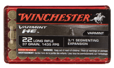 Winchester Ammo Winchester Varmint He Rimfire Ammo 22 Lr 37 Gr. Hollow Point 50 Rd. Ammo