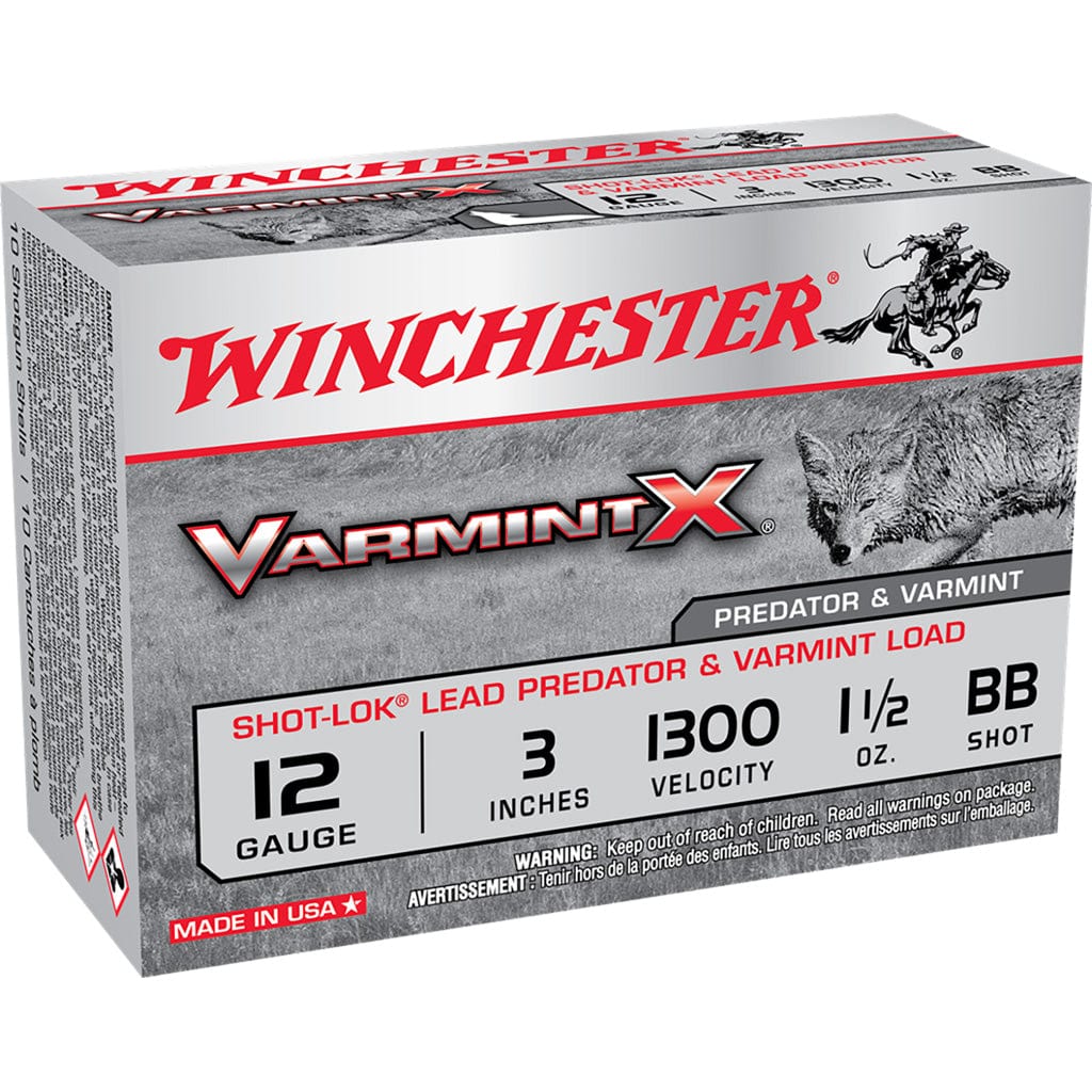 Winchester Ammo Winchester Varmint X Shot-lok Load 12 Ga. 3 In. 1 1/2 Oz. Bb Shot 10 Rd. Ammo