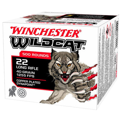 Winchester Ammo Winchester Wildcat Rimfire Ammo 22 Lr. 40 Gr. Dynapoint Cp 500 Rd. Ammo
