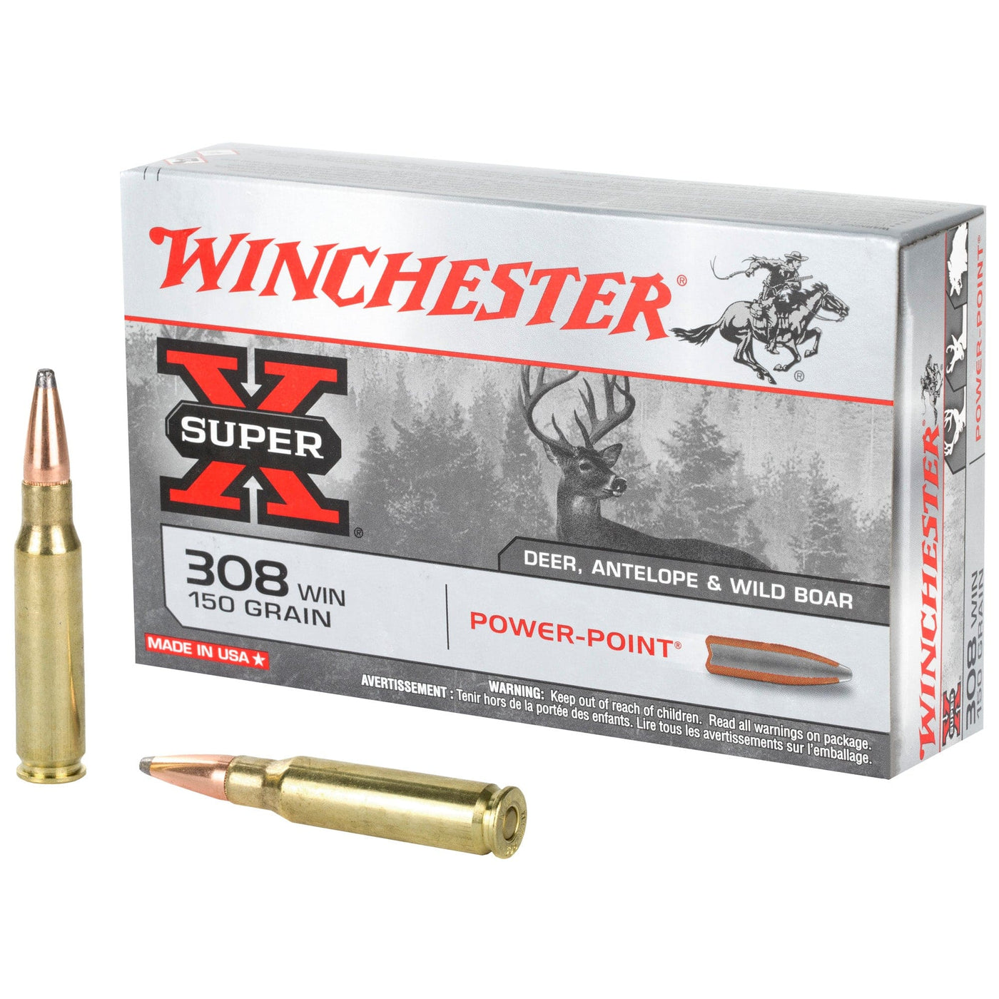 Winchester Ammunition Win Sprx Pwr Pnt 308win 150gr 20/200 Ammunition