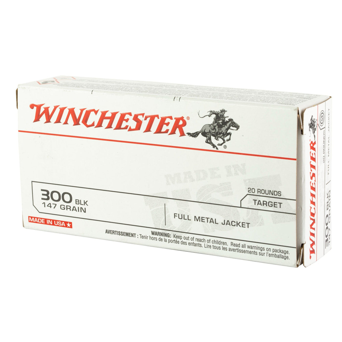 Winchester Ammunition Win Usa 300 Blk 147gr Fmj 20/200 Ammunition