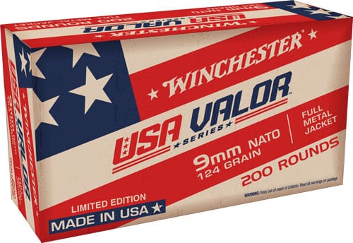 Winchester Ammunition Winchester Usa Valor 9mm 124gr - 1000rd Case Fmj Ammo