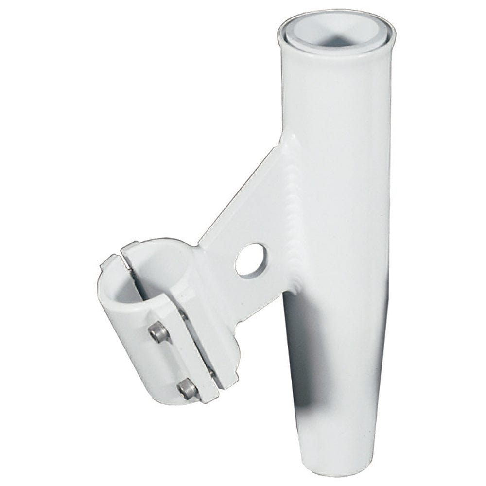 Lee's Tackle Lee's Clamp-On Rod Holder - White Aluminum - Vertical Mount - Fits 1.660" O.D. Pipe Hunting & Fishing