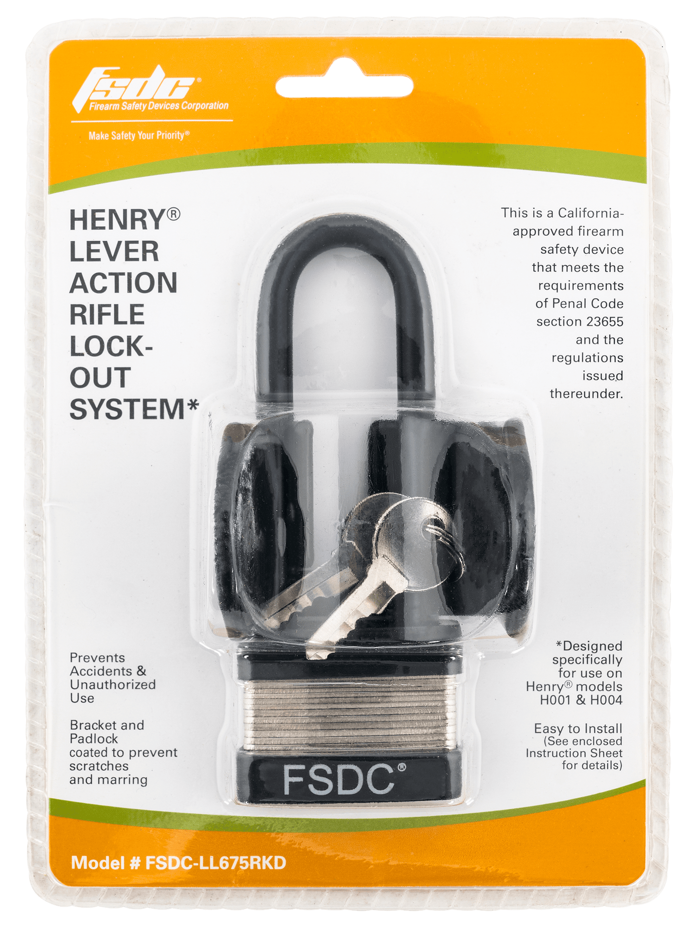 Firearm Safety Devices Firearm Safety Devices Lock-out System, Fsdc Ll675rkd  Henry La Rfl Lock-out Fits 001 004 Accessories