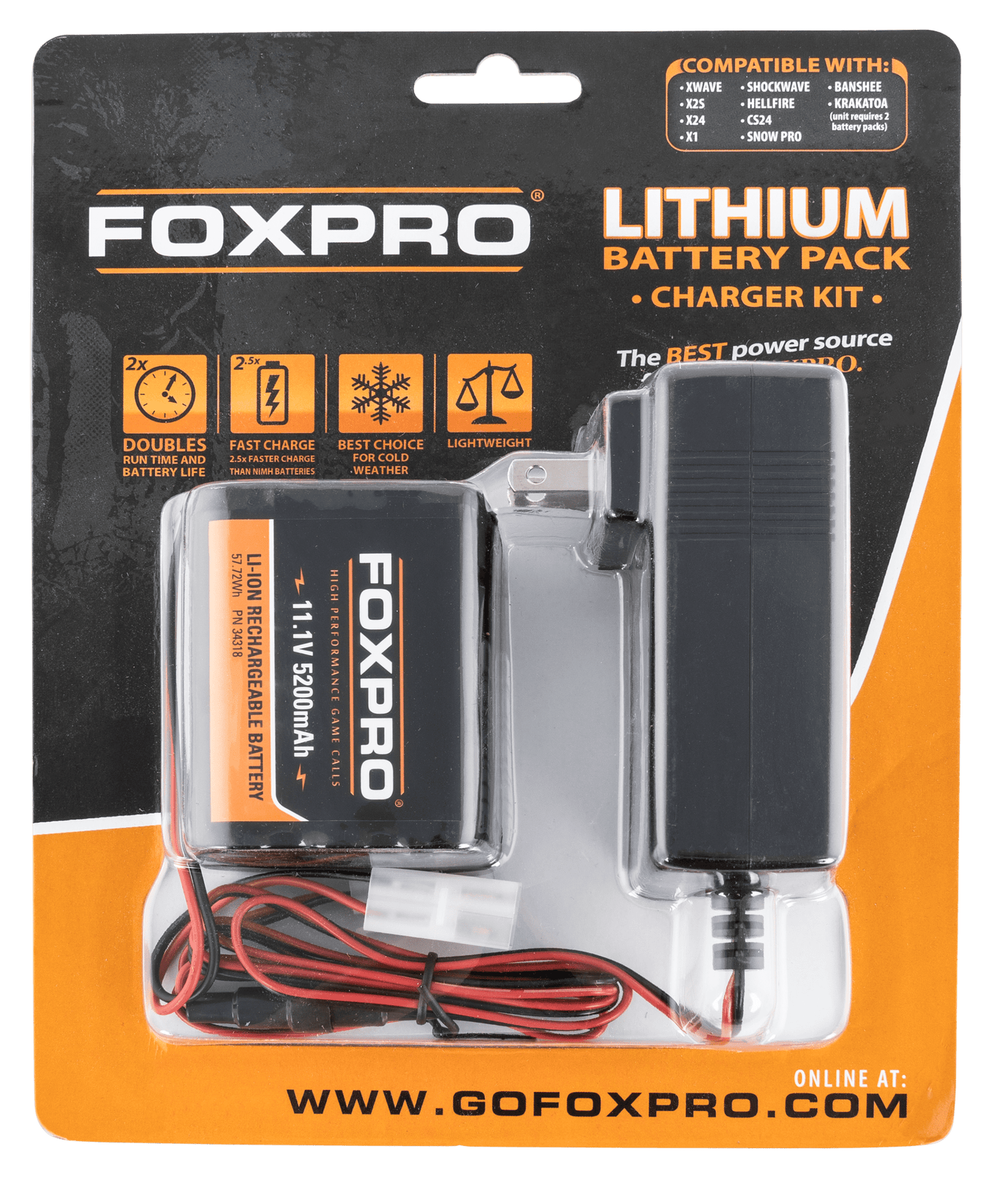 Foxpro Foxpro Lithium Battery Pack, Foxpro Lith/chg        Lithium 10 Cell Fast Ch Accessories