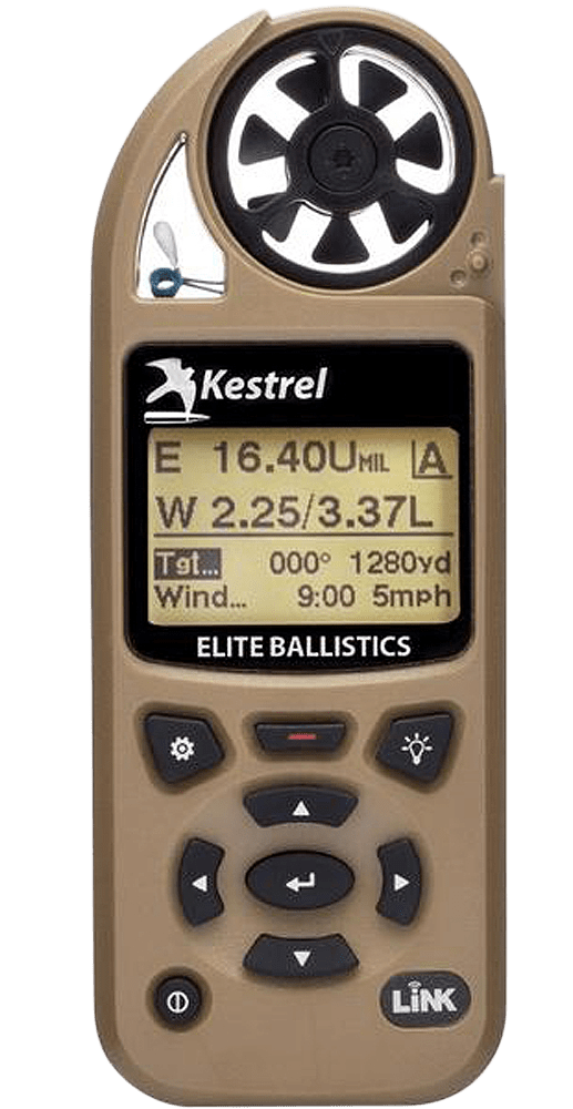 Kestrel Ballistics Kestrel 5700 Elite W/applied - Ballistics And Link Desert Tan Accessories