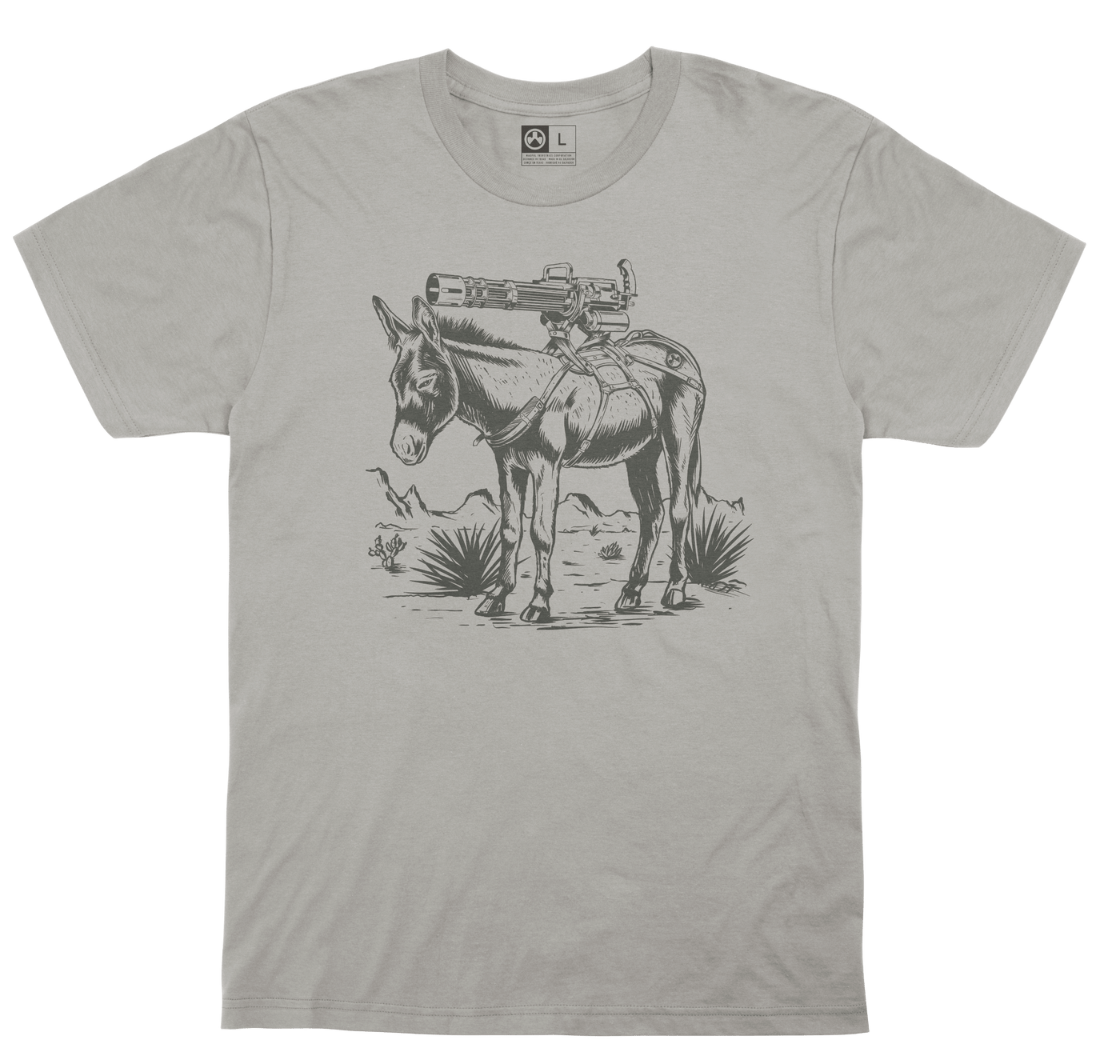 MAGPUL INDUSTRIES CORP Magpul Industries Corp Burro, Magpul Mag1190-040-m  Burro Cotton Tshirt Md  Slvr Accessories