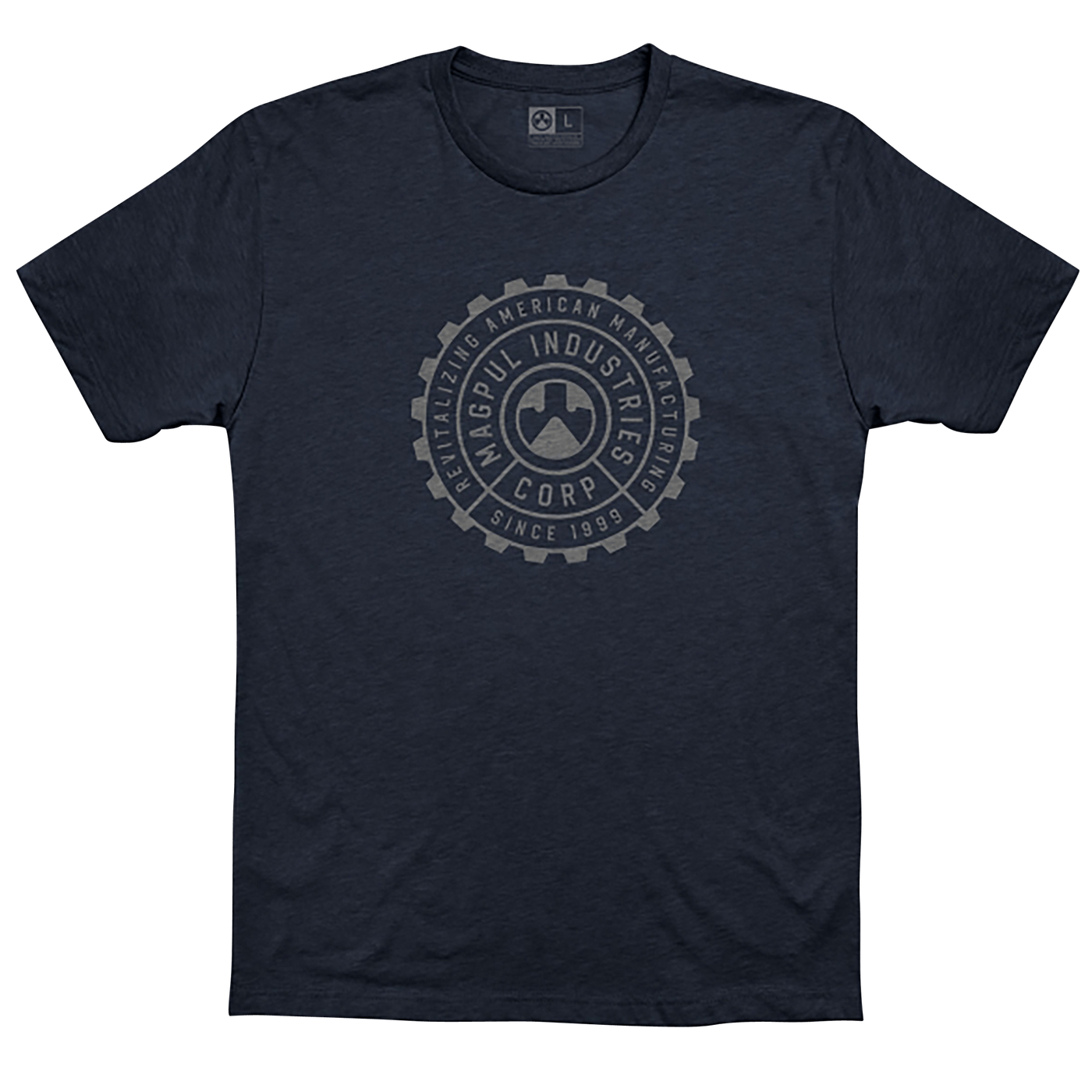 MAGPUL INDUSTRIES CORP Magpul Industries Corp Manufacturing, Magpul Mag1202-411-l  Mfg Blend Tshirt Lg  Nvyhthr Accessories