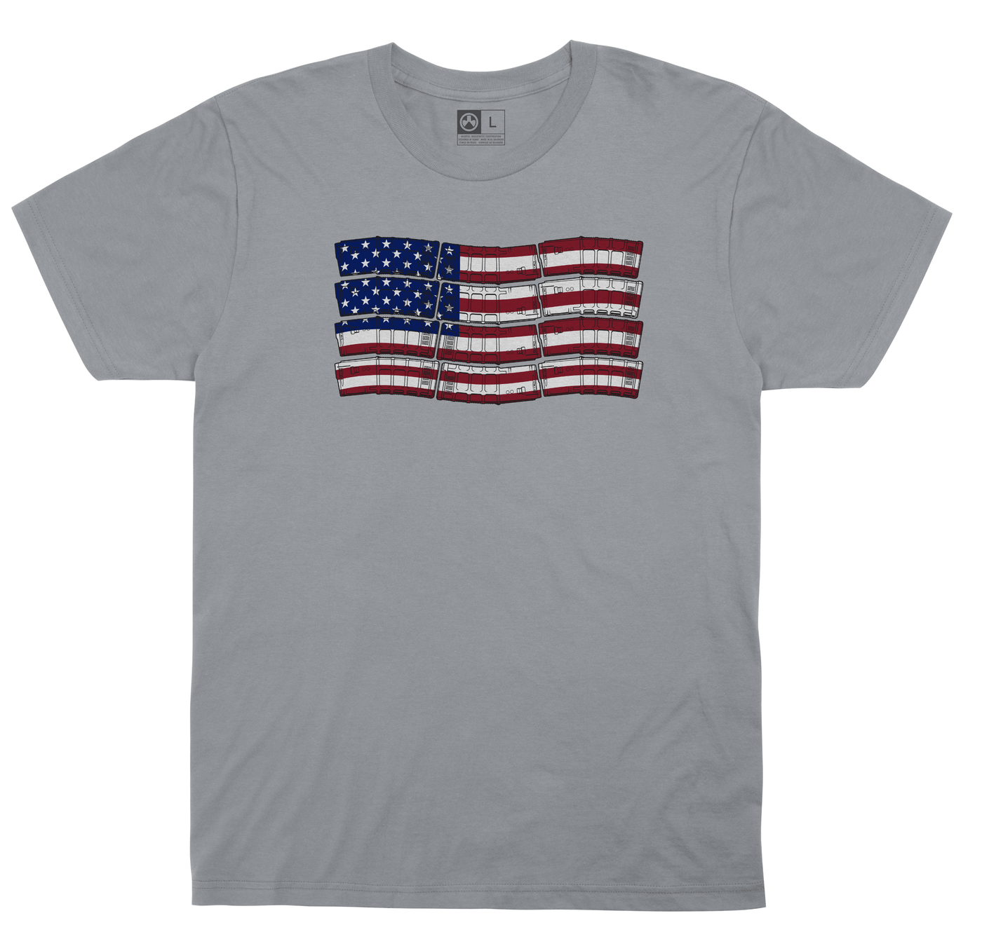 MAGPUL INDUSTRIES CORP Magpul Industries Corp Pmag-flag, Magpul Mag1180-040-3xl Pmag Flag Cot Shirt 3x Slvr Accessories