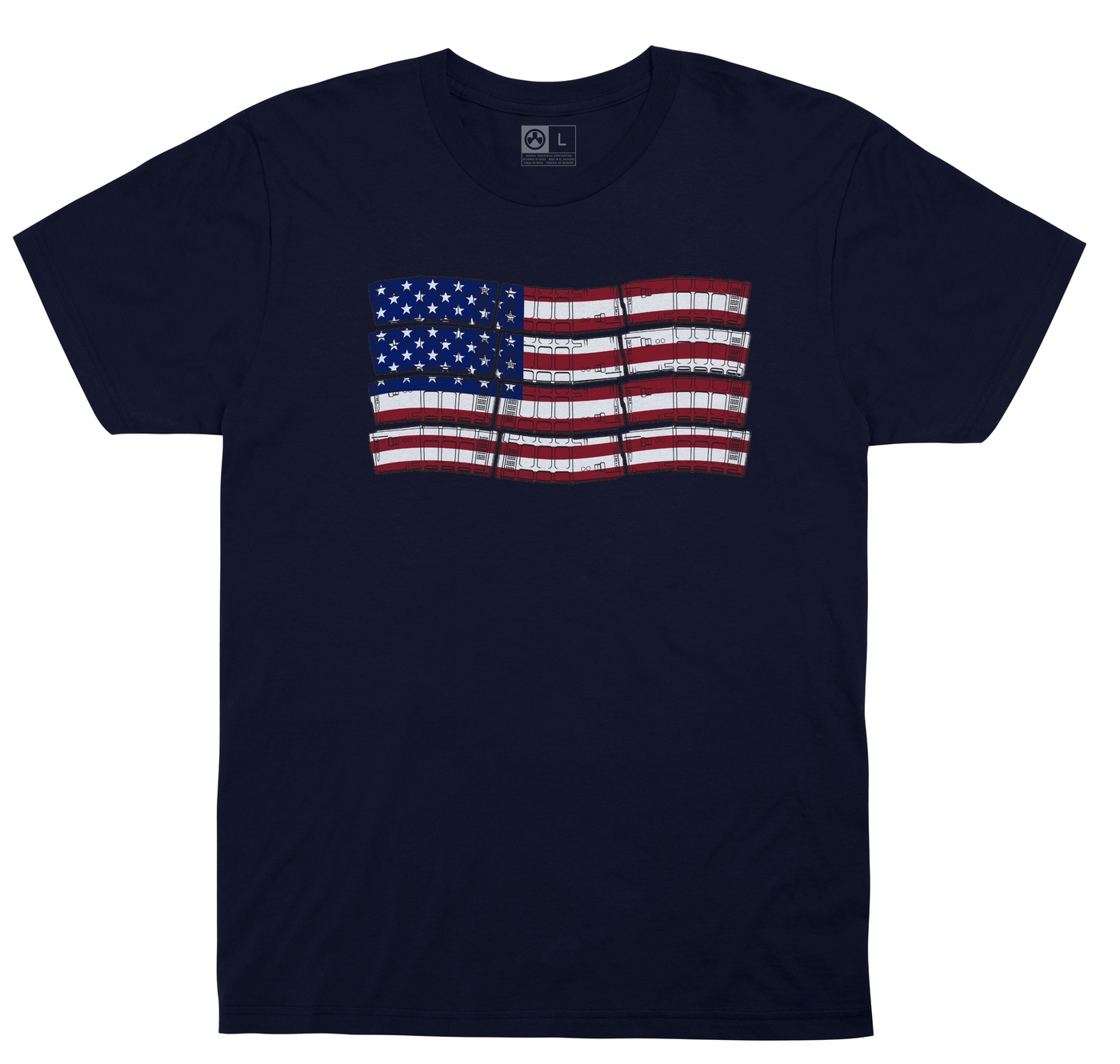 MAGPUL INDUSTRIES CORP Magpul Industries Corp Pmag-flag, Magpul Mag1180-410-3xl Pmag Flag Cot Shirt 3x Navy Accessories