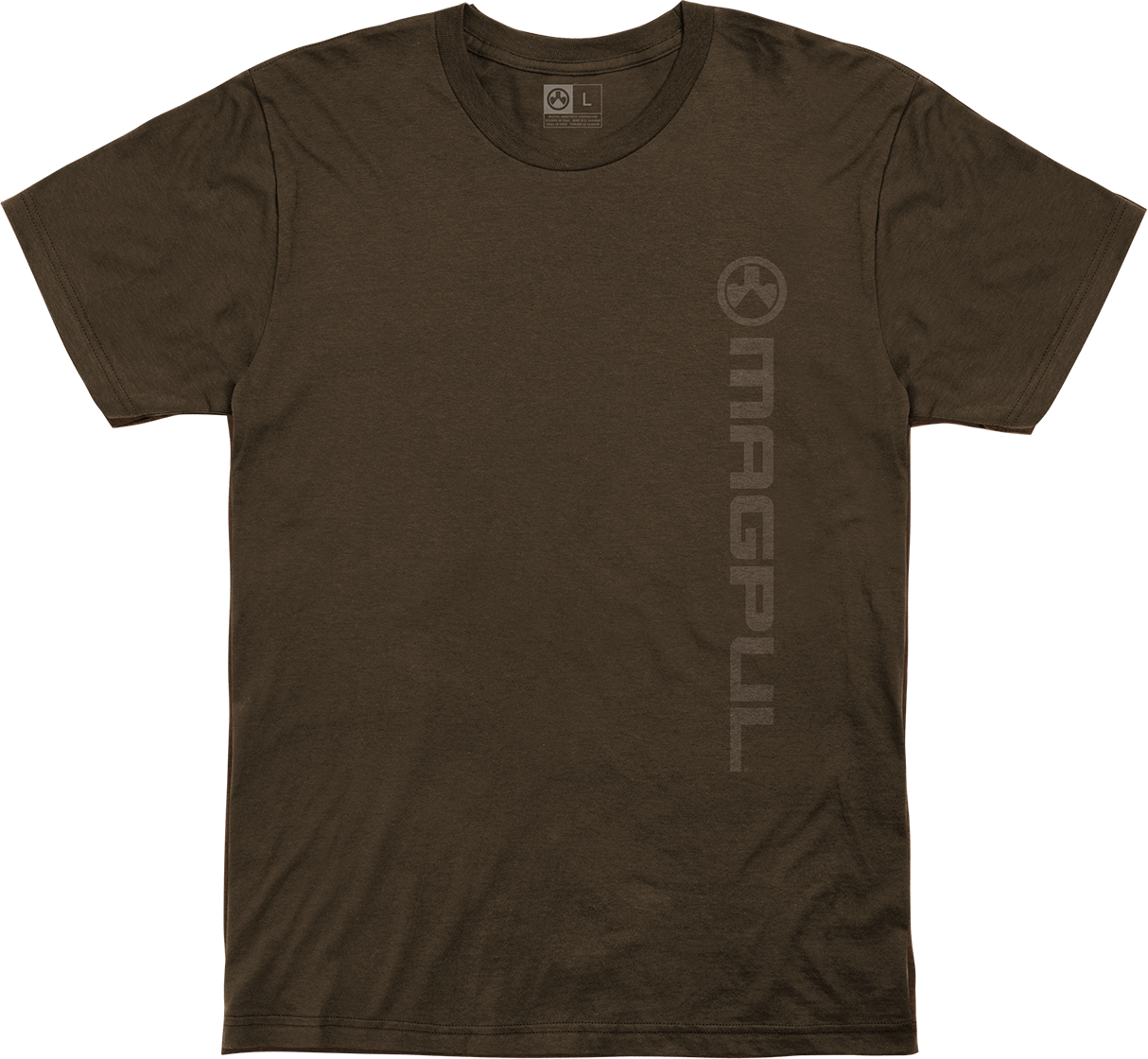 MAGPUL INDUSTRIES CORP Magpul Industries Corp Vertical Logo, Magpul Mag1113-200-s  Vert Logo      Shirt Sm  Brn Accessories