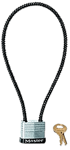 Master Lock Master Lock Cable Lock, Master 107dspt     14in Braided Steel Cable Lock Accessories