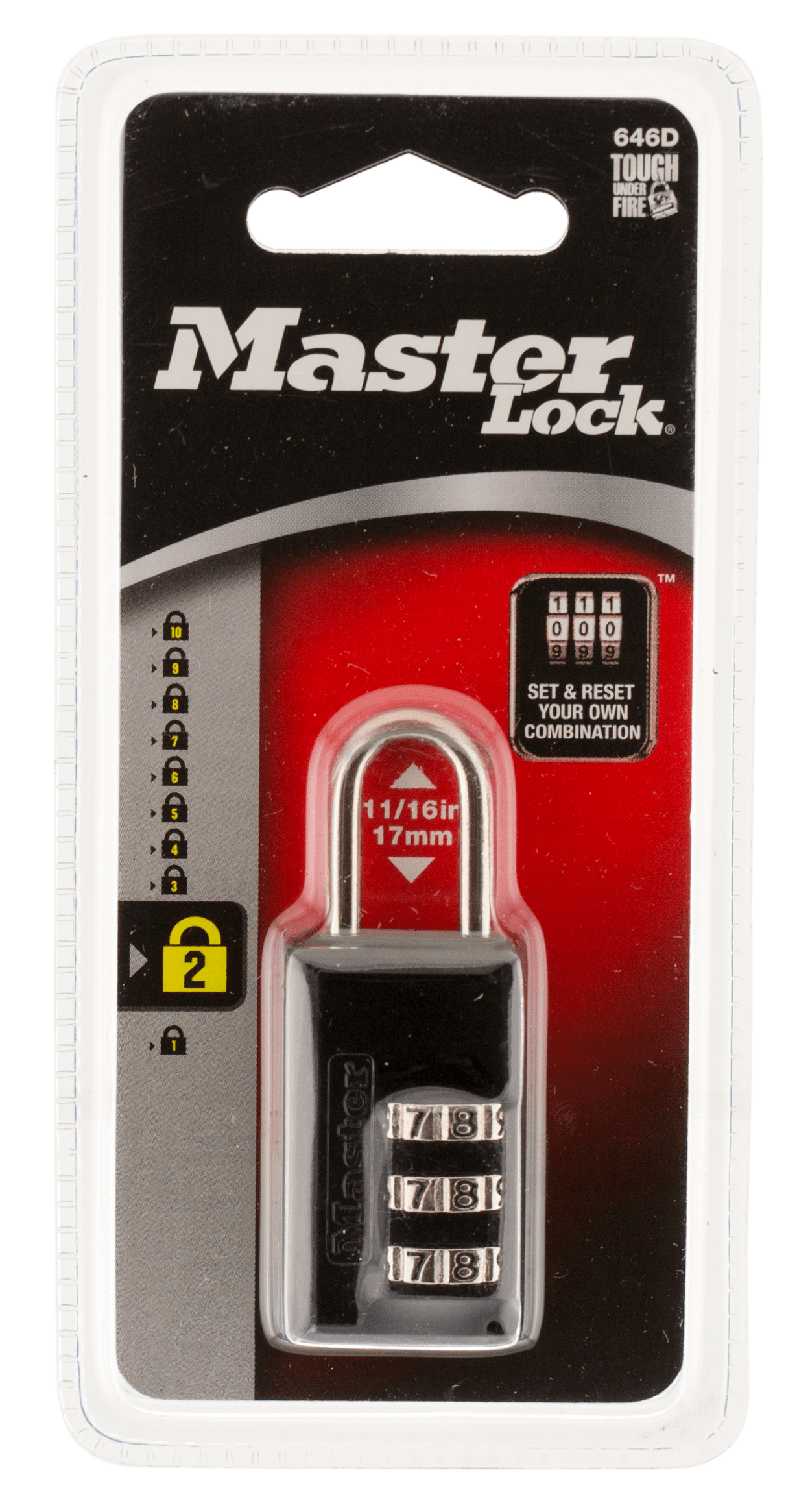Master Lock Master Lock Combination Lock, Master 646d        Combo Padlock Accessories
