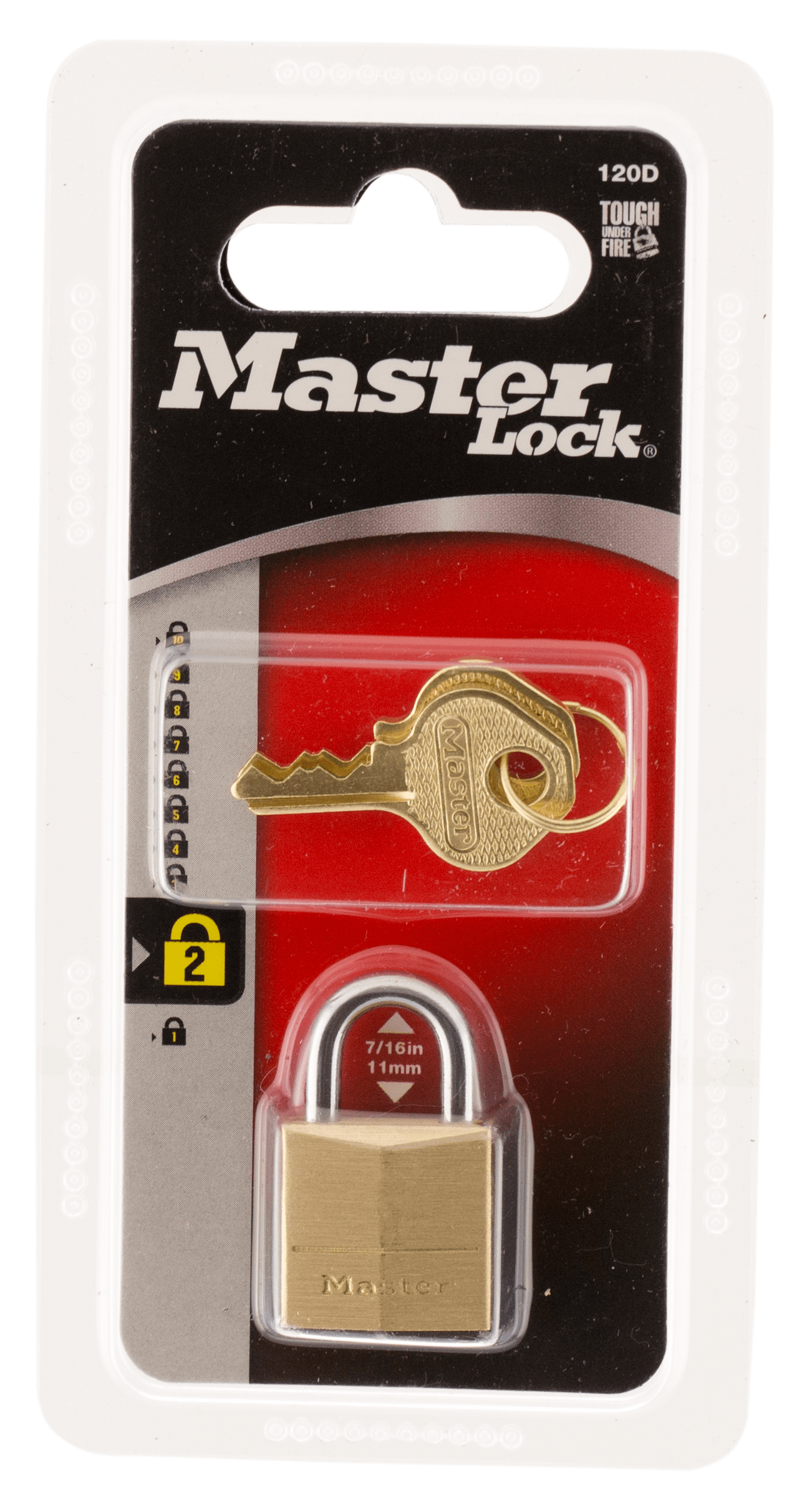 Master Lock Master Lock Padlock, Master 120d        Brass Body Padlock Accessories