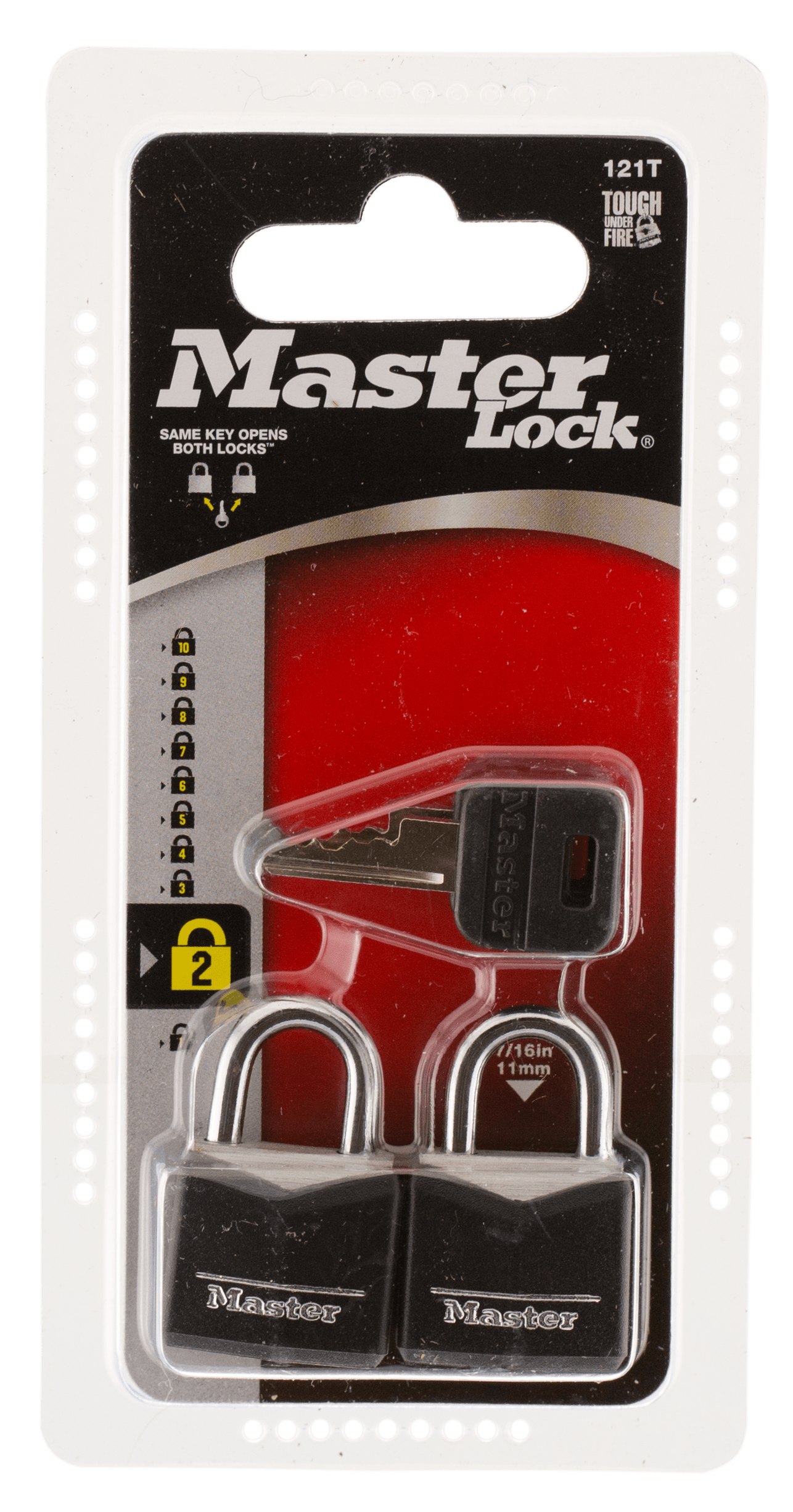 Master Lock Master Lock Padlock, Master 121t        Dbl Pack Keyed Vinyl Accessories