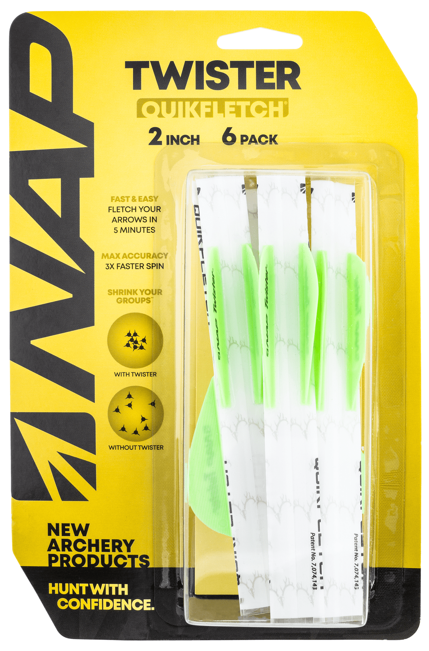 NAP Nap Quickfletch, Nap Nap-60-638 Quikfletch 2  Twister - W G G  6 Pk Accessories