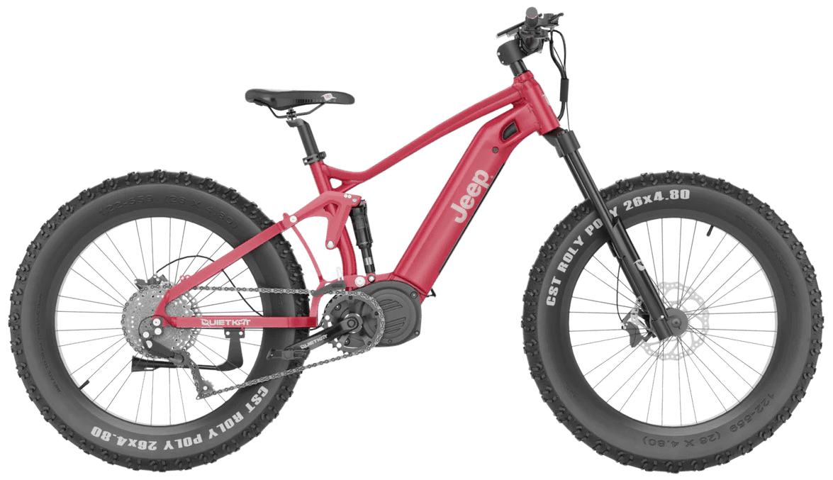QUIETKAT INC /VISTA OUTDO Quietkat Inc /vista Outdo E-bike, Quiet Jeep 7.5     22-jep-75-red-19  750w  Large Accessories