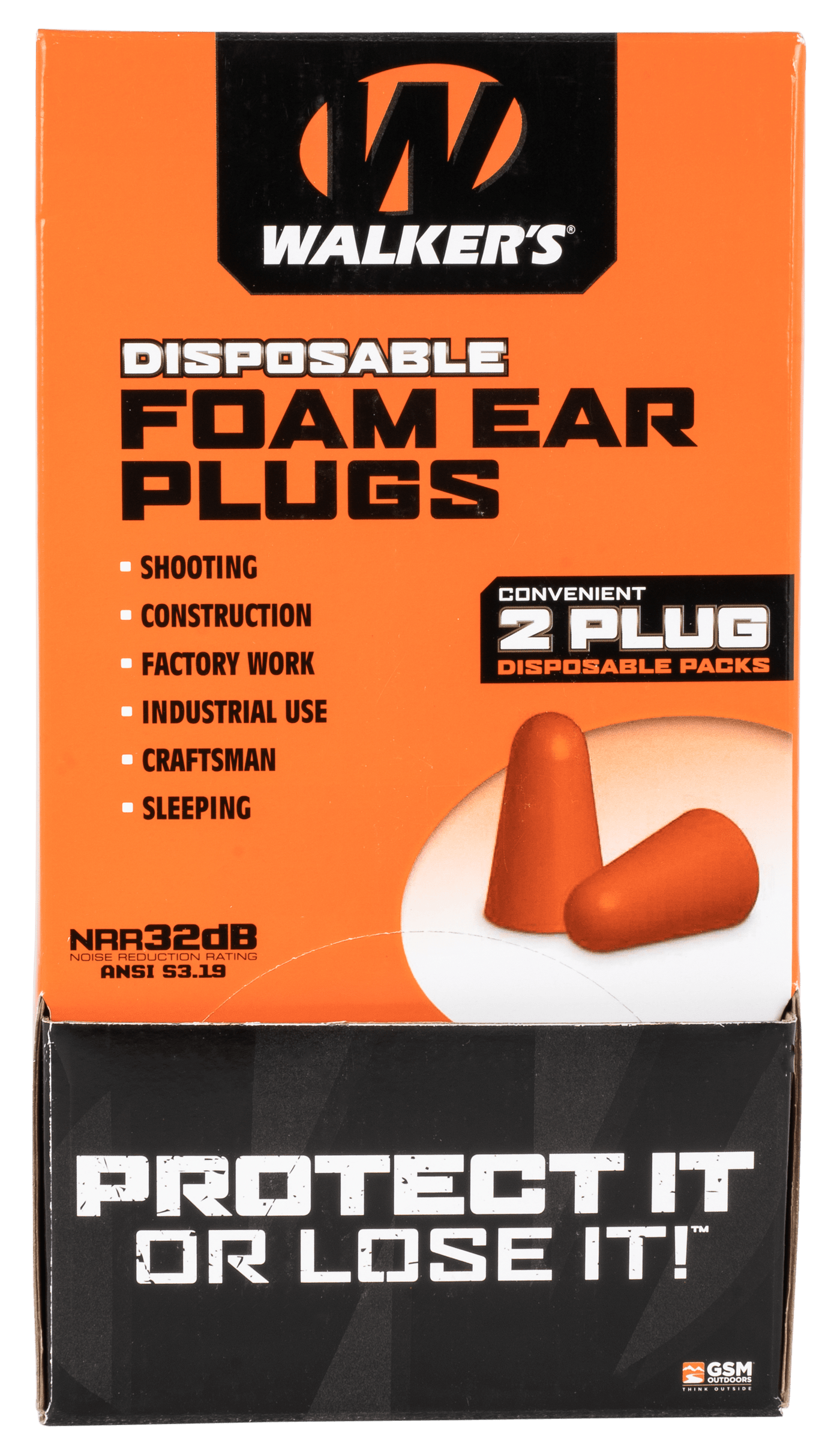 Walkers Game Ear Walkers Game Ear Foam Ear Plugs, Wlkr Gwp-foamplug200bx Foam Plug 200ct Box Accessories