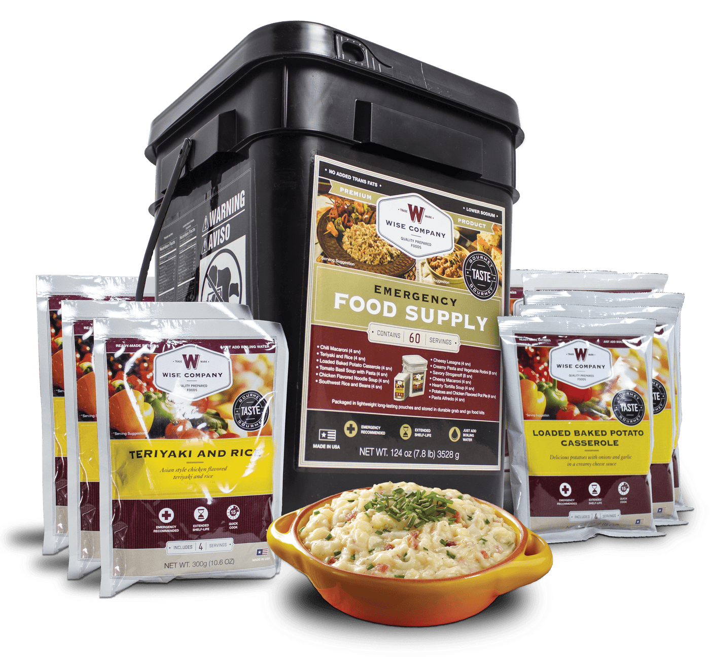 Wise Foods Wise Foods Grab N Go Bucket, Wise 01160 Entree Grab & Go Bucket  60 Accessories