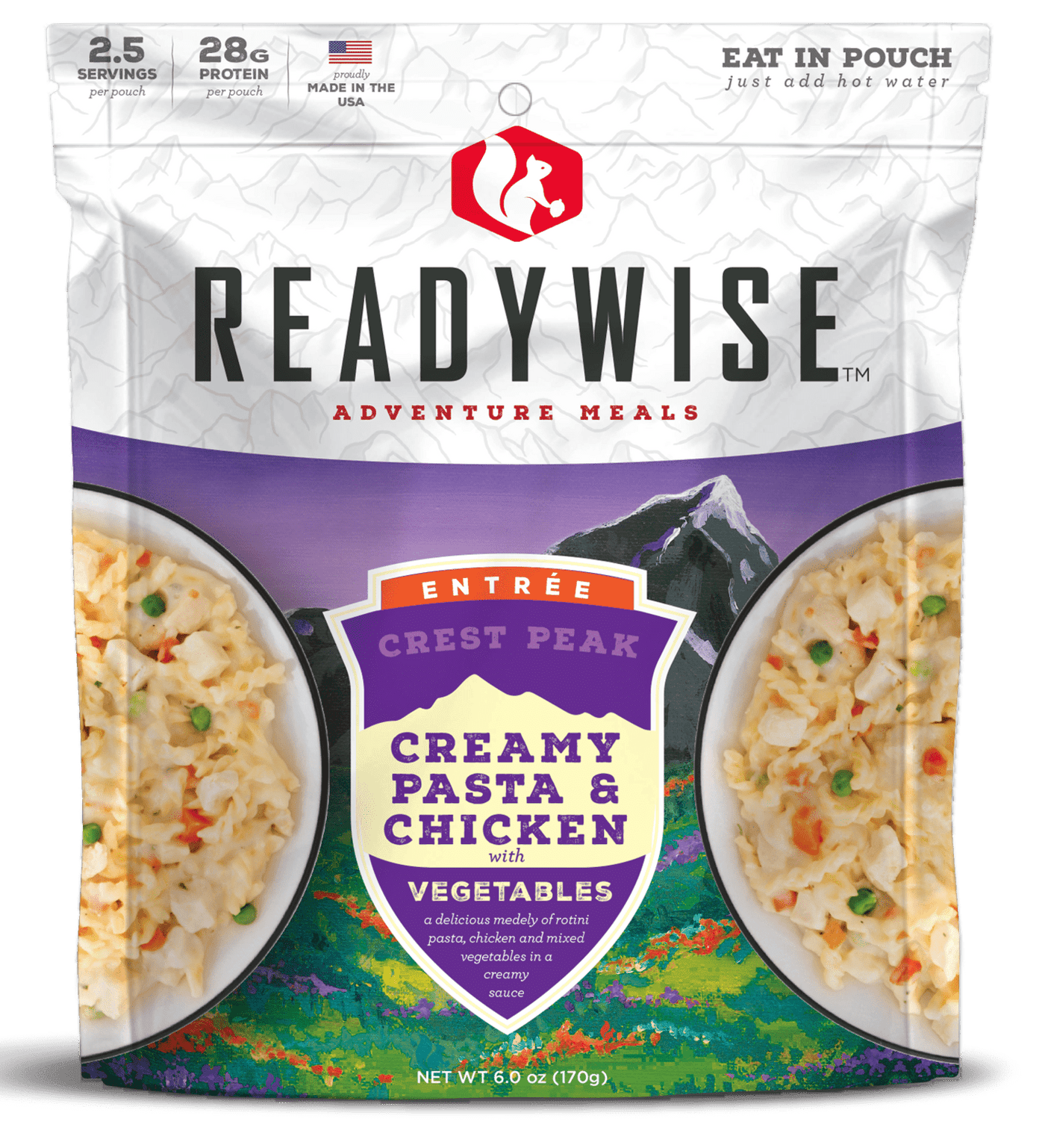 Wise Foods Wise Foods Outdoor Food Kit, Wise Rw05-006 6 Ct Crest Peak Creamy Pasta & Chk Accessories