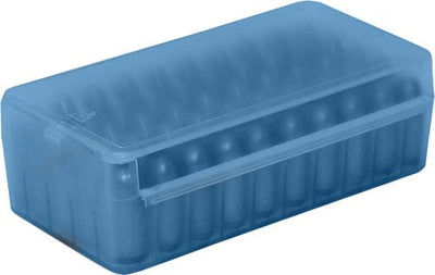 MTM Mtm Ammo Box .45acp/.40sw/10mm - 50-rounds Side Slide Cl Blue Ammo Boxes