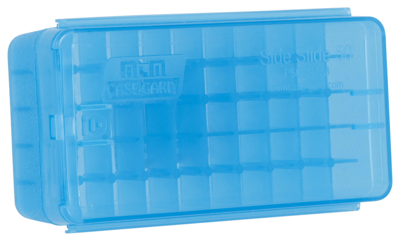 MTM Mtm Ammo Box 9mm Luger/.380acp - 50-rounds Side Slide Cl Blue Ammo Boxes
