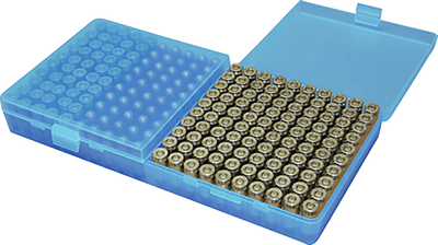MTM Mtm Ammo Box 9mm Luger/.380acp - /9x18 200-rounds Clear Blue Ammo Boxes
