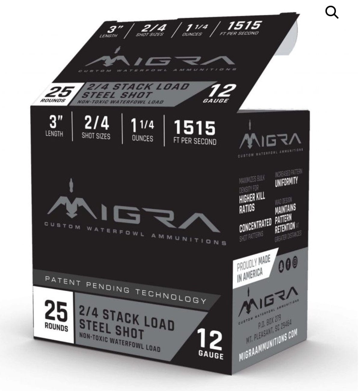 Migra Ammunition Migra Ammo 12ga 3" Steel Shot - Stxd Load Ammo